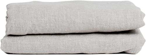 My Linen Home Lenzuolo Sopra Lino Lavato (100% Stonewashed ) in Naturale, 140x250cm I Ipoallergenico, termoregolatore e traspirante I Delicato e morbido anche per la pelle più sensibile