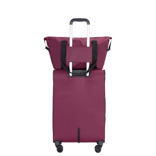 Lightweight and Durable 3-Piece Luggage Set with Spinner Wheels, Organized Interior, Wine Red4