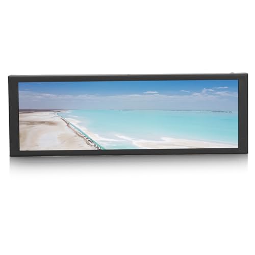 Image of Brrnoo Bar LCD Screen, Capacitive LCD Display, 60Hz 16.7M Display Color 5:16 900:1 Contrast Ratio DC 5V Stretched Bar LCD Screen (Capacitive Touchscreen)