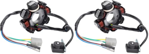 Image of Ignition Stator Magneto 8 Coil 5 Wires for 50cc-150cc GY6 4-Stroke Engine (Pack of 2)