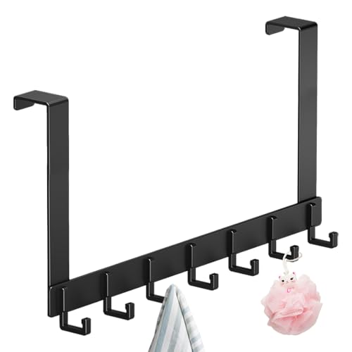 juxouoo Gancho sobre la puerta, gancho detrás de la puerta, para colgar puertas, sin perforaciones, perchero con varios para puerta principal, baño, dormitorio y sala de estar