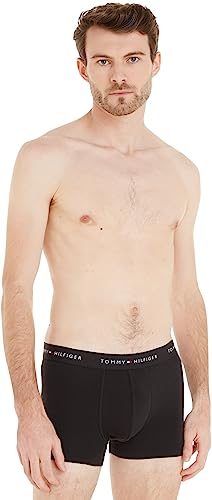 Tommy Hilfiger Men’s 3 Pack Trunks with Logo Waistband