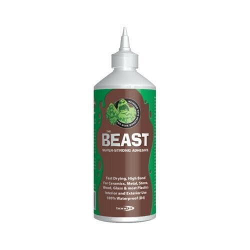 Bond It THE BEAST Strong Quick Dry Adhesive PU Glue Surfaces Waterproof Brown Bond Glue Monster The Beast PU Adhesive, Super Strong, High Bond For Ceramics, Metal,Wood, Glass And Most Plastics (500ml)