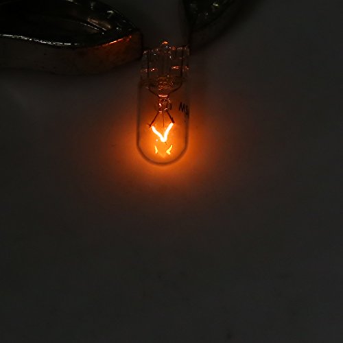 20 unidades Bombilla LED T10 24V 5W Amarillo uxcell miniatura 3