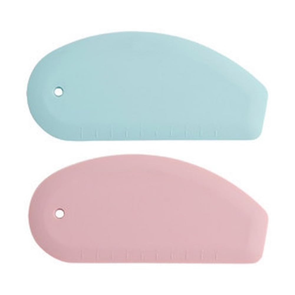 Aniyaa Silicone Bowl Scraper Flexible Curved Edge Food Grade Bench Dough Scraper Heat Proof Kitchen Pan Scraper
