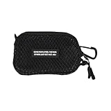 KiU キウ ダブルメッシュポーチ Sサイズ W-MESH POUCH S-size 軽量 ミニポーチ コインケース シガレットケース バイカラー カラビナ おしゃれ かわいい ユニセックス メンズ レディース 男女兼用 ブラック K464-900