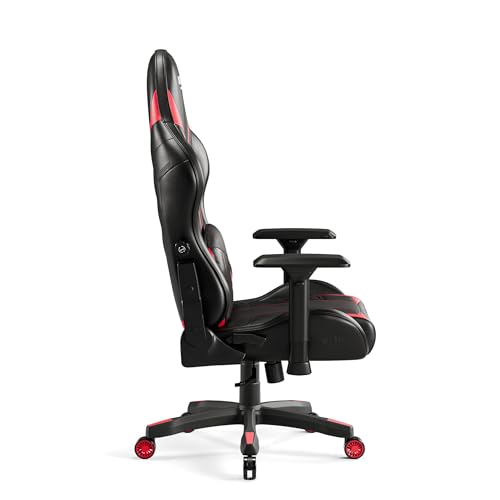 X-Ray Sedia Gaming Gamer Per Bambini Poltrona da Ufficio Scrivana Braccioli 4D Design Ergonomico Perforazione Pelle Sintetica Funzione di Inclinazione Nero-Rosso Normal (L) - Sedia gaming - Immagine 10