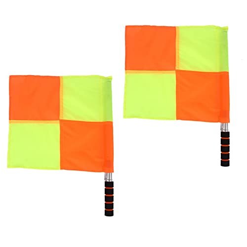 KIMISS 2 STÜCKE Schiedsrichter Linesman, Aufbewahrungstasche für Sportmatch Fußball Sideline Ref Flagge mit Flaggen Fußball Hockey Training