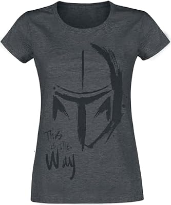 Star Wars The Mandalorian - This Is The Way Mujer Camiseta Grafito 50% algodón, 50% poliéster Regular | Ya disponible en tu tienda friki favorita! En mundofriki.es! Star Wars The Mandalorian - This Is The Way Mujer Camiseta Grafito 50% algodón, 50% poliéster Regular | Ya disponible en tu tienda friki favorita! En mundofriki.es!