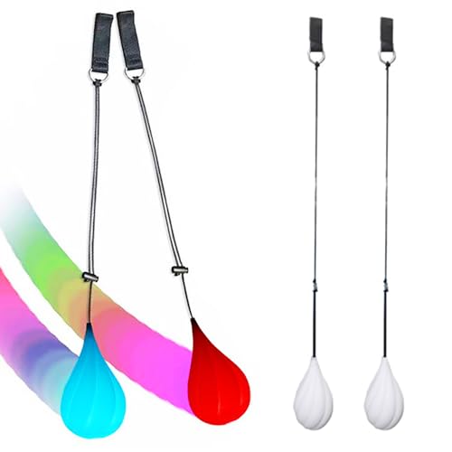 XEERUN Juego de 2 pelotas de malabares con LED, juego de malabares y accesorios de pintura ligera, LED Pois para niños, juego de juguetes spinning POI para niños y adultos