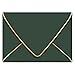 A7 Green Envelopes with Gold Border 5 x 7 - V Flap, Quick Self Seal, for 5x7 Cards| Perfect for Weddings, Invitations, Photos, Graduation, Baby Shower (Green)