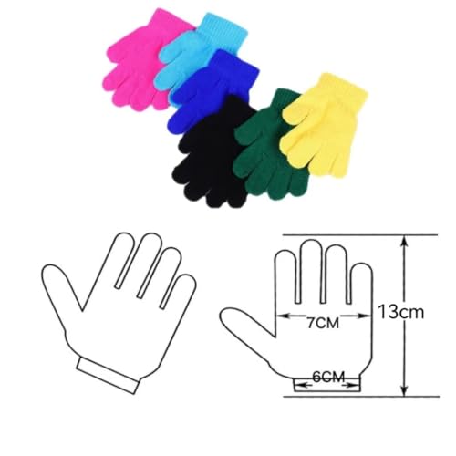 Image of FOMANN Kids Magic Gloves 12 Pair Children Bulk Gloves Boys Girls Warm Soft Gloves(6 to 13 years old)