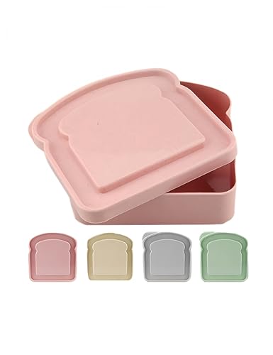 uvbws 4PCS Sandwich Containers, Sandwich Containers for Lunch Box,Reusable Plastic