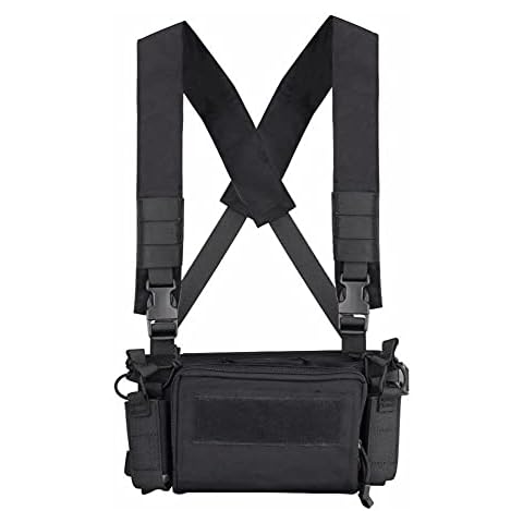 OAREA Camouflage Quick Release Tactical Vest Airsoft Ammo Chest Rig 5.56 9mm Magazine Carrier Combat Tactical Military Cover