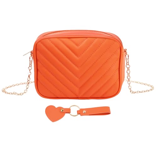 Orange Purse for Women, Small Clutch Crossbody Camera Bags Handbag