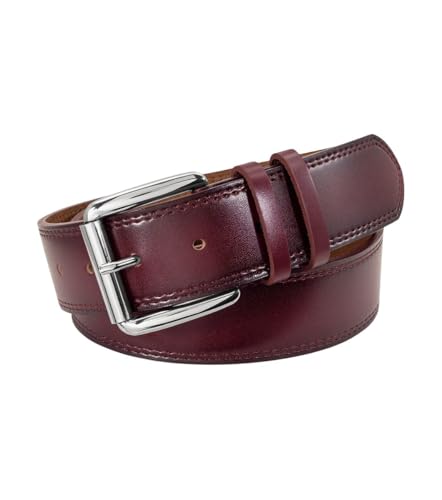 Image of Stacy Adams Leather, Stretch, Casual Belt for Synchro Oxford, Everyday, Classic, Pants, Jeans, Khakis, Chinos, Metal Buckle