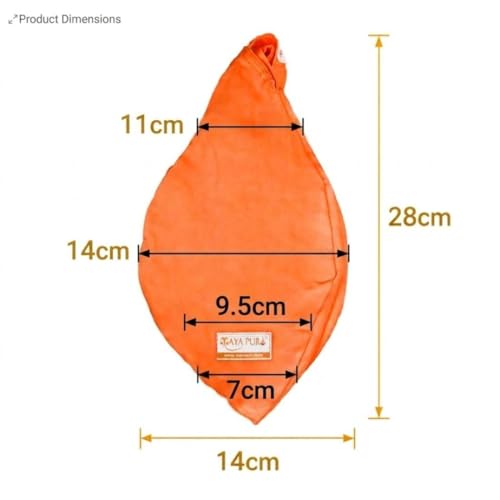 Image of Original Bhagwa Pure Cotton Gomukhi Japa Mala Bag Or Chanting Bag /Beads Bag With Zip Pocket And Sakshi Mala Counter For Daily Mantra Jaap, Saffron Color, travel, orange