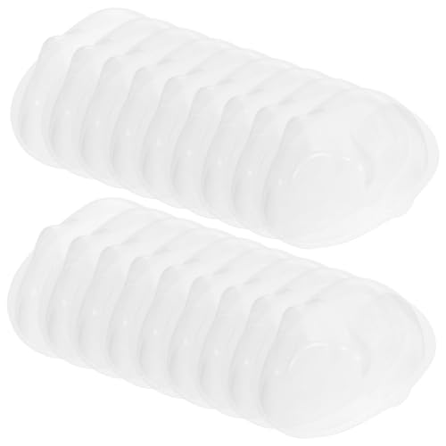 FUNNETOYU 20 Piezas Máscaras Mini Transparentes para Muñecas de Protección DIY Cubiertas Faciales Claras para Adornos y Proyectos de Manualidades