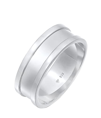 Bague large homme Kuzzoi en argent sterling 925 poli taille 60 à 66