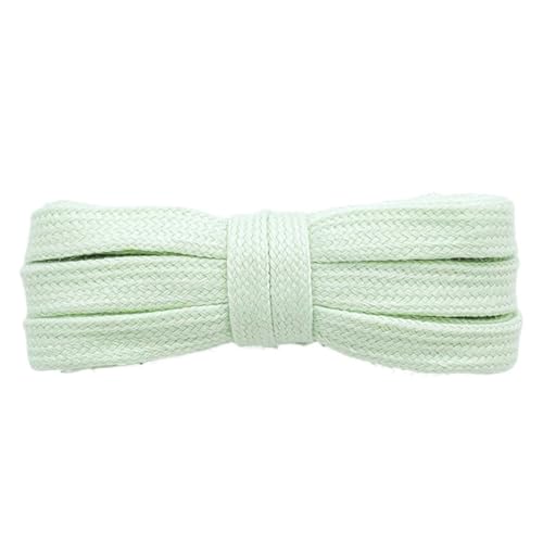 XIANMY Cordones planos de 8 mm para zapatos deportivos, de algodón, de repuesto, para zapatos deportivos, informales, botas de 80 cm, verde menta, 80