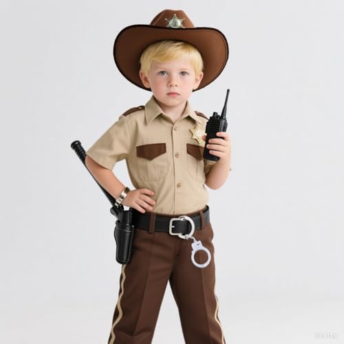 Disfraz completo sheriff vaquero para niños 3-13 años miniatura 3