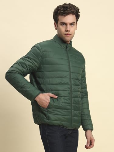 Image of Cantabil Reversible Jacket for Men | Premium Casual Jacket Smart Fit Mock Neck Nylon Fabric Solid Pattern (P MJKT00249)