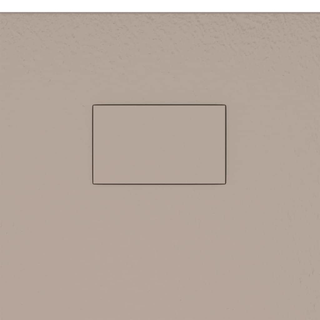 Piatto doccia 90 x 90 cm, marrone, piatto doccia piatto in robusto materiale composito SMC, struttura in ardesia antiscivolo, piatto doccia per bagno, altezza 2,6 cm