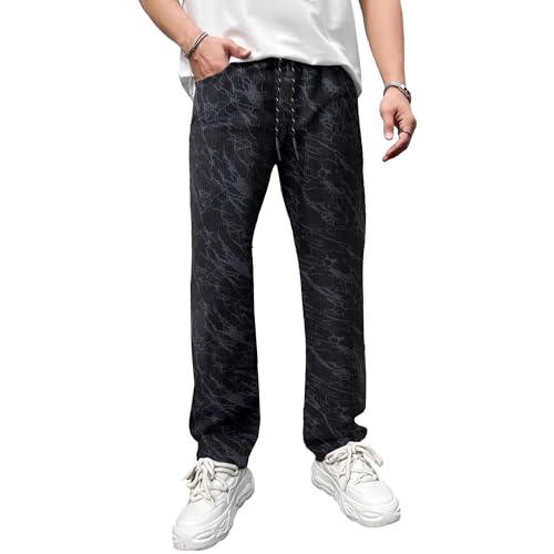 Pantalón casual para hombre estilo recto con textura de pana miniatura 1