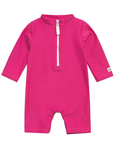 Image of VAENAIT BABY Girls One-Piece Swimsuit, UPF 50+ Long Sleeve Rash Guard, Ruffle Swimwear Infant & Toddler for 0-2 Years