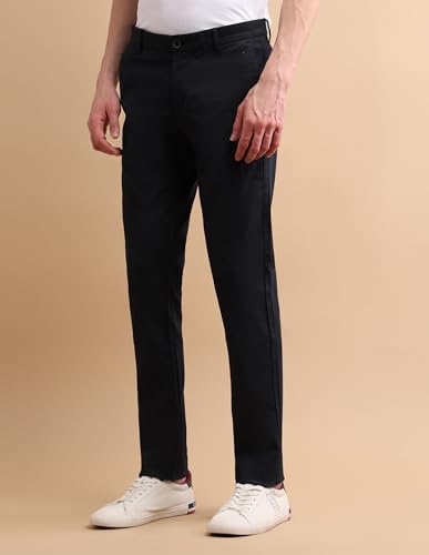 Image of U.S. Polo Assn. Men's Casual Trousers | Pique Knit - Regular Fit Chino Pants, Full Length, Stylish Men Trousers for Office & Regular Wear