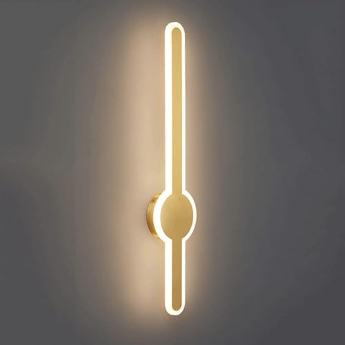Image of Gold Sword Wall Light Luxurious Acrylic Wall Lamp | Warm White LED Fixtures for Bedroom, Living, Drawing, Kids Room & Bathroom - (1 Pack)