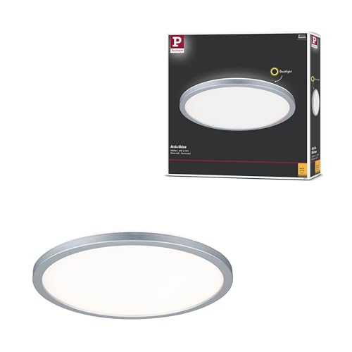 Paulmann 70991 Plafoniera LED Atria Shine 293 mm rotondo incl. 1x16 W Bianco caldo Cromato opaco pannello luminoso pannello da soffitto in materiale plastico 3000 K