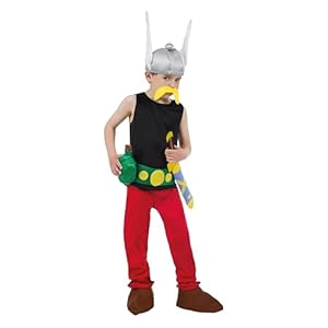 Chaks - Asterix Kostüm Kinder, offizielle Asterix und Obelix Verkleidung, 9-teiliges Gallier Set für Karneval & Comic Con