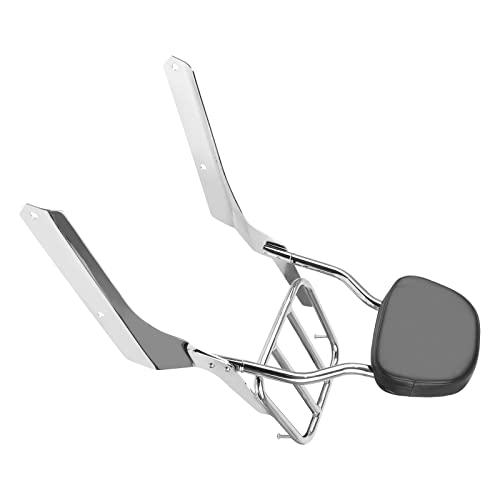 Sissy Bar Shadow VT750 finition premium avec porte-bagages et dosseret cuir
