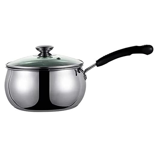 Tjock rostfritt stål mjölkpanna induktionskokare gas universal baby kosttillskott mini potten GINOLEI
