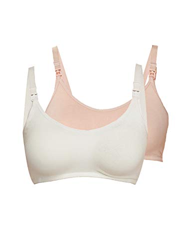 Image of Inner Sense Organic Cotton Bamboo Nursing Bra for Women I Non Padded Feeding Bra with Keyhole Back and Wire Free I Maternity Innerwear with Full Coverage (Combo Pack)
