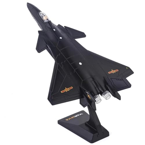 Kit de jeu avion de combat J-20 miniature en alliage de métal avec boîte noire