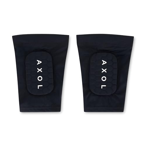 AXOL Built In Sleeve Shin Pads | Ultra Protection Gel Shin Pads for Youth (6-12) | Lightweight Slip-Free Football Guard