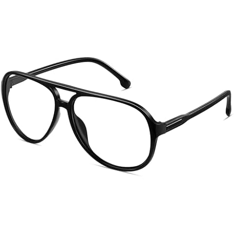 livho Blue Light Blocking Glasses, Fashion Fake Oversized Aviator Vintage Glasses, Retro Pilot Computer Glasses for Women/Men Cover