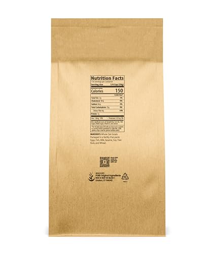 PURE ORIGINAL INGREDIENTS Oat Groats (10 lbs) by Uncut, High in Protein, Whole & Hulless Oat Kernels, High in Fiber, Eco-Friendly Packaging