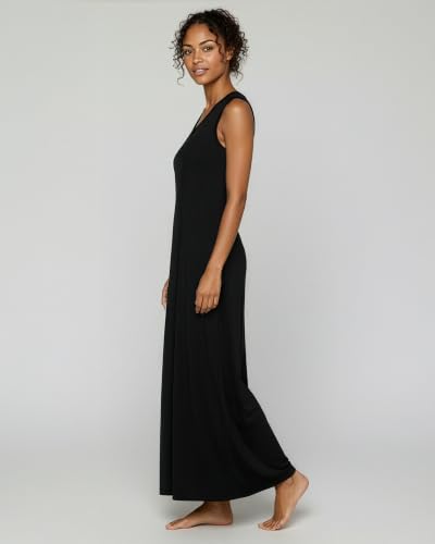 Image of Real Essentials 3 Pack: Women's Soft Tank Nightgown Sleeveless Nightshirt Sleep Dress (Available In Plus Size)