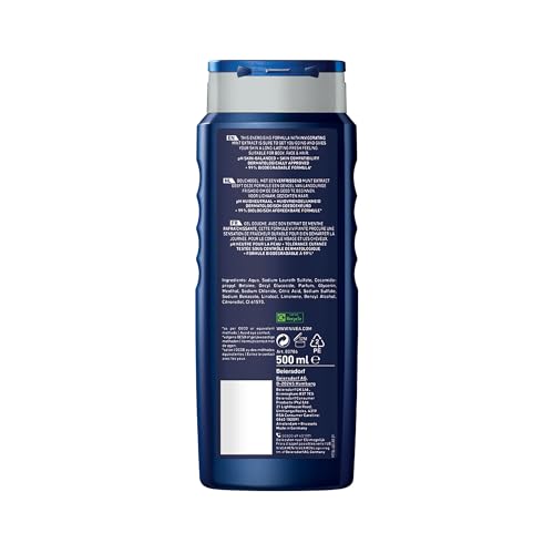 Gel Douche Homme Energy Corps&cheveux 3en1 Nivea Men Le Flacon De 500ml - vue 3