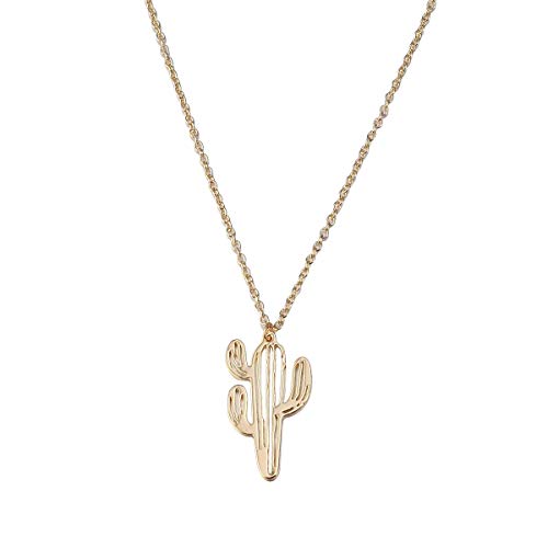 Colar com pingente de cacto da Amosfun com pingente elegante para decoração de festa tropical femini