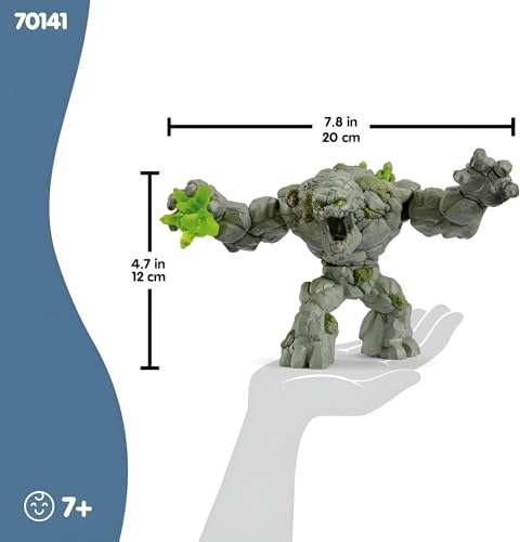 Image of Schleich Eldrador Creatures - 8 inch Stone Monster Toy with Crystal Set - Cool Movable Monster Action Figure for Boys and Girls - Fantasy Giant Rock Beast Figurine - Fun Scary Toys - Kids Ages 7+ | 70141