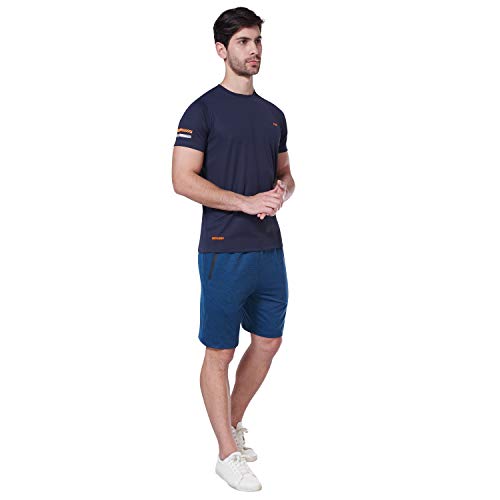Image of berge' Sports Wear Shorts for Men Long Shorts Dry Fit Melange Fabric with Secure Zipper Pockets Short Sports for Men