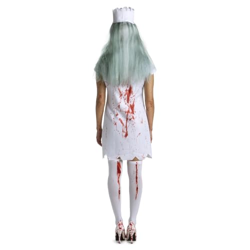 Morph Zombie Nurse Costume Women, Zombie Nurse Costume For Women, Scary Nurse Costume