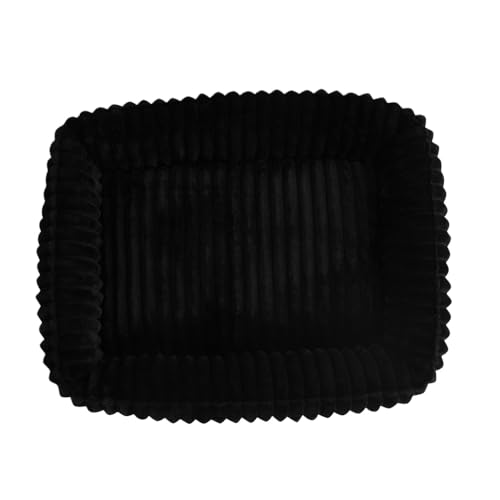 XVVX猫 ソファーベッド ペットベッド 小型犬整形外科用メモリーフォーム犬用ベッド、ペットベッド中型犬用取り外し可能洗えるカバー、滑り止め 洗えるカバー 冬/秋オールシーズン インテリア ペット用品 (ブラック,60*50cm)