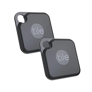 Tile Pro (2020) 2 – Pack – High Performance Bluetooth Tracker, Keys Finder and Item Locator for Keys, Bags, and More…