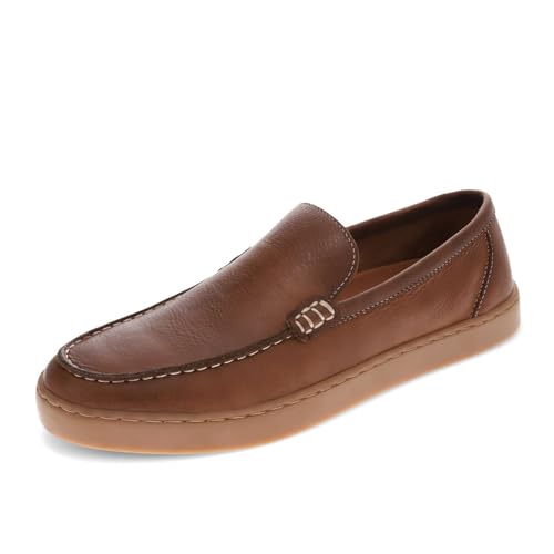 DOCKERS Mens Varian Genuine Leather Casual Slip-On Loafer Shoe, Tan, 13 M