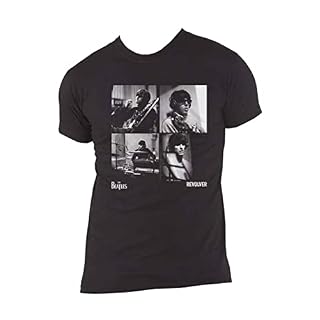 The Beatles T Shirt Revolver Studio Shots Band Logo Nue Officiel Homme Noir - Les Beatles, Paul McCartney, John Lennon, RIngo Starr, George Harrison The Beatles T Shirt Revolver Studio Shots Band Logo Nue Officiel Homme Noir – Image 4